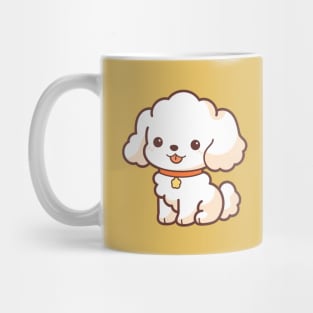 Kawaii white Poodle dog Mug